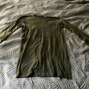 Army green sweater dress